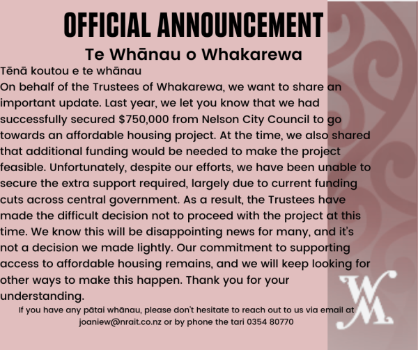 Toitoi announcement